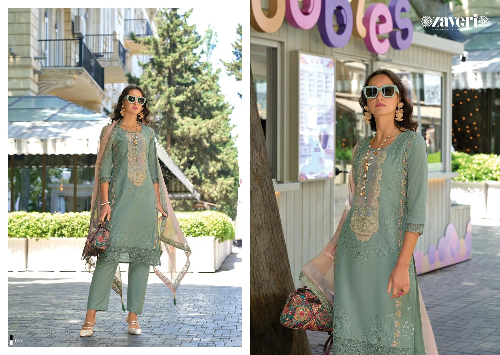 Zaveri Premium Cotton Wholesale Fancy Readymade Salwar Suit Catalog — Wholesale Pakistani Suits, MPA wholesale from Surat — view 2